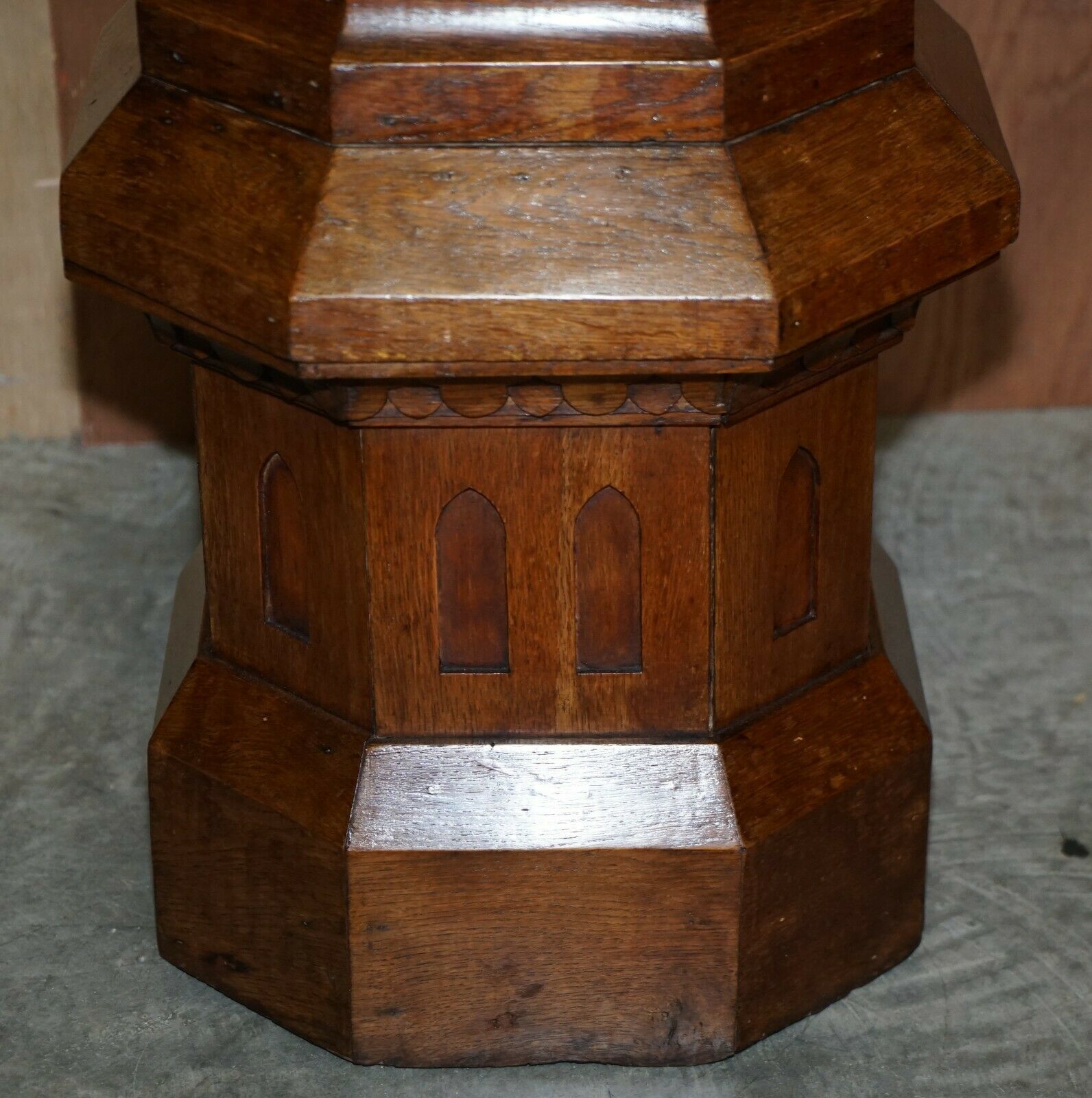 Antique Pair Of Restored Pugin Gothic Style Circa 1840 Plant / Display Stands photo vinterior