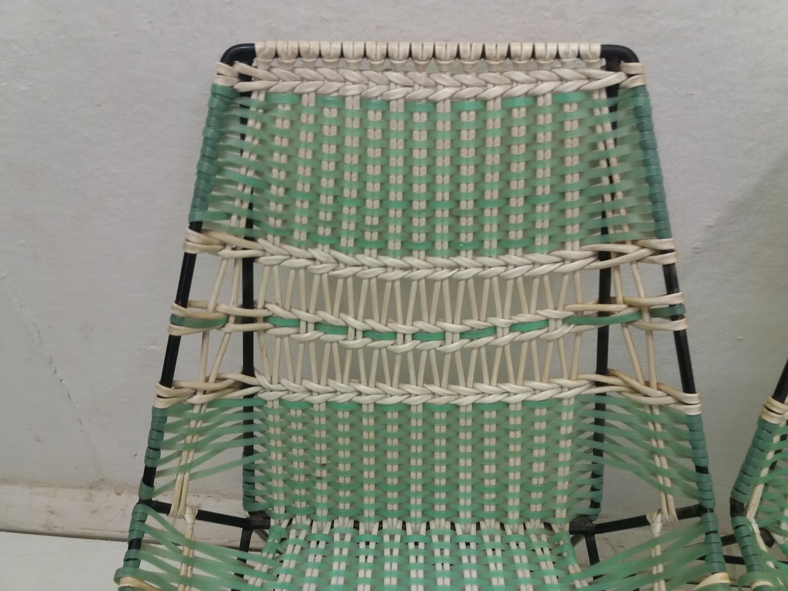 Paar Gevlochten Fauteuils + Vertex Tafel, Tsjecho Slowakije, 1960 photo buy