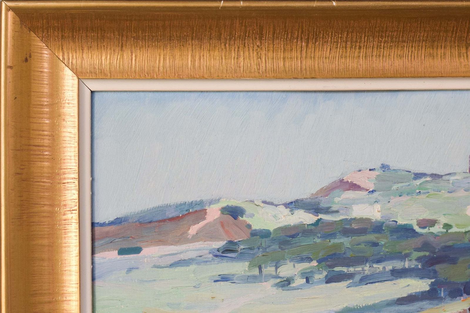 Ricard Tarrega Viladoms – Post Impressionistisch Landschap Met Boten photo vintage