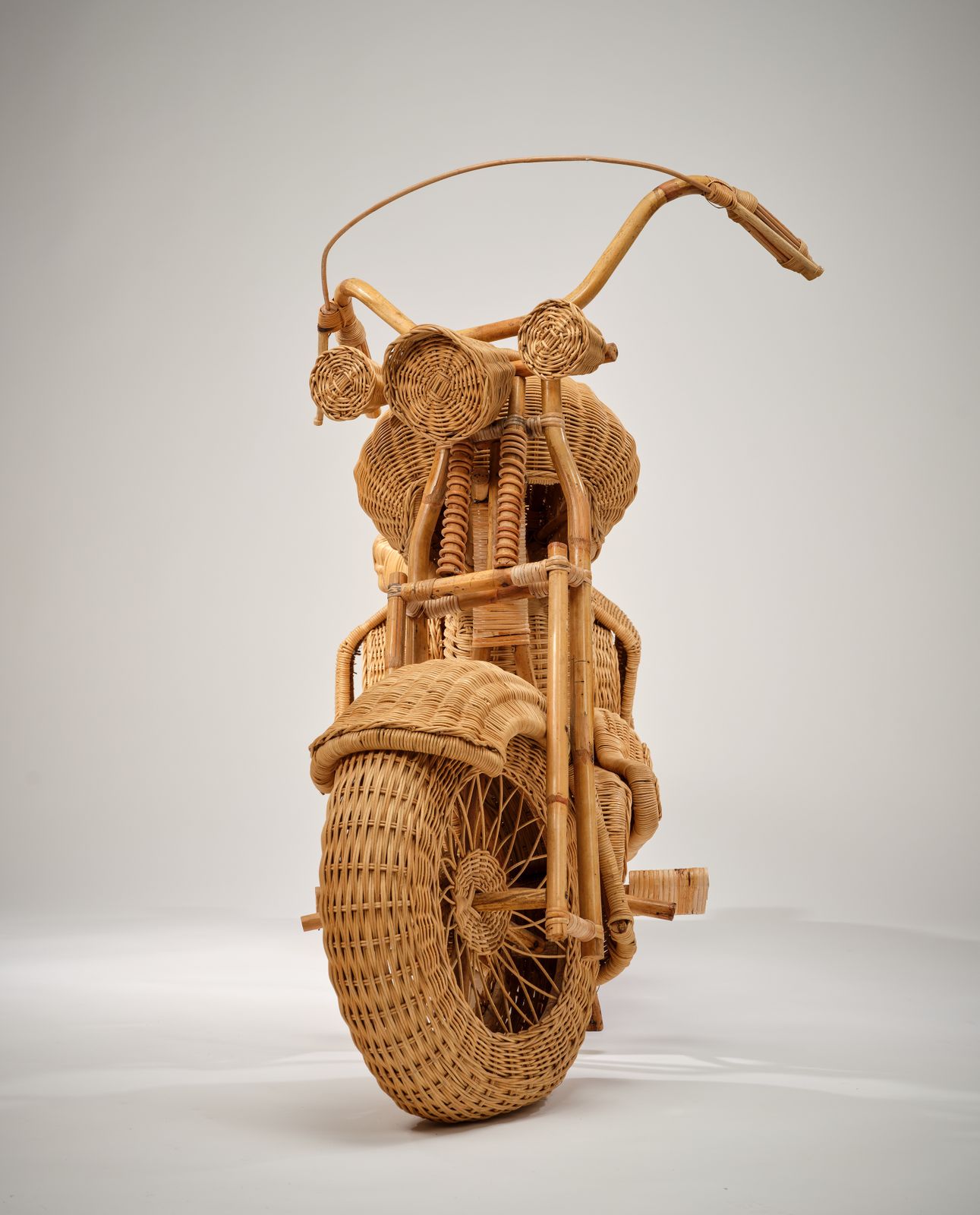 photo furniture Full Size Vintage Rattan, Bamboo And Wicker Harley Davidson 'Moto' Motorcycle Circa 1980s By Tom Dixon For Habitat. 2 Available