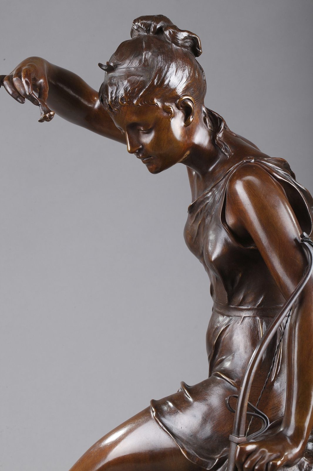 Bronzen sculptuur, "Diana's Nimf" naar Lucie Signoret Ledieu photo buy