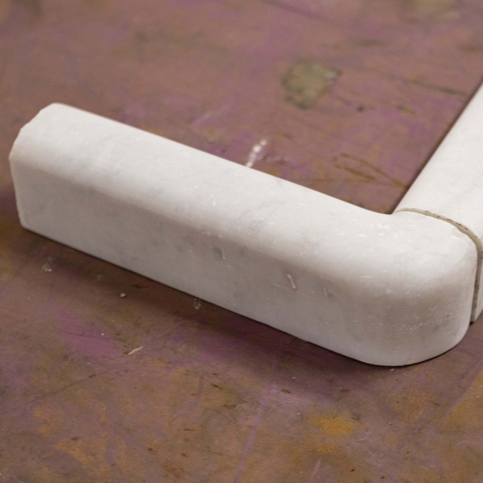 Antique Carrara Marble Fender | Fireplace Curb Fender photo 480.0