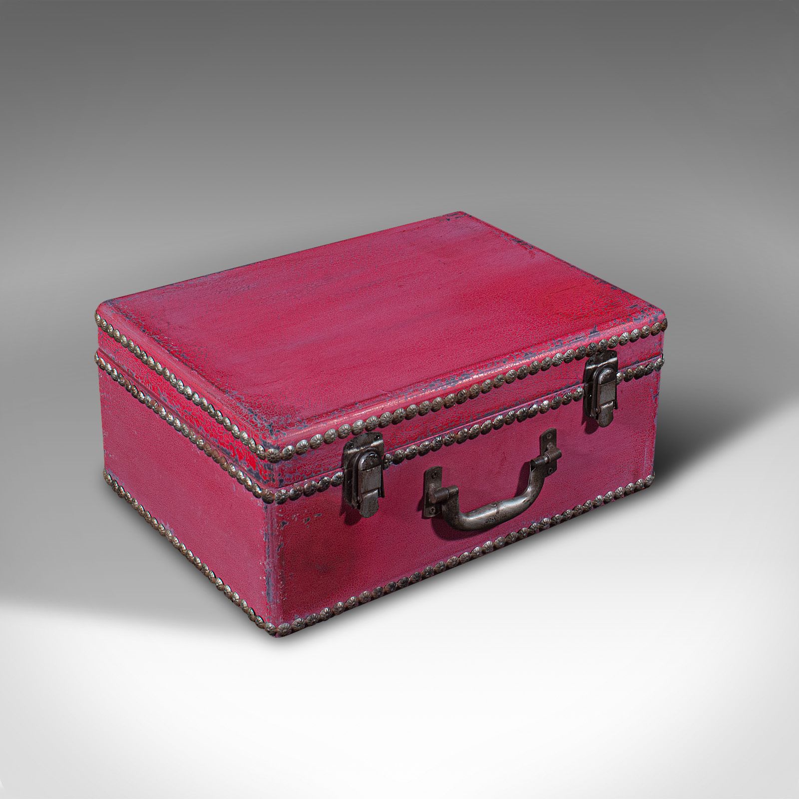 photo for sale Tall Vintage Trunk Stand, English, Hand Painted Pine, Suitcase Chest Of Drawers