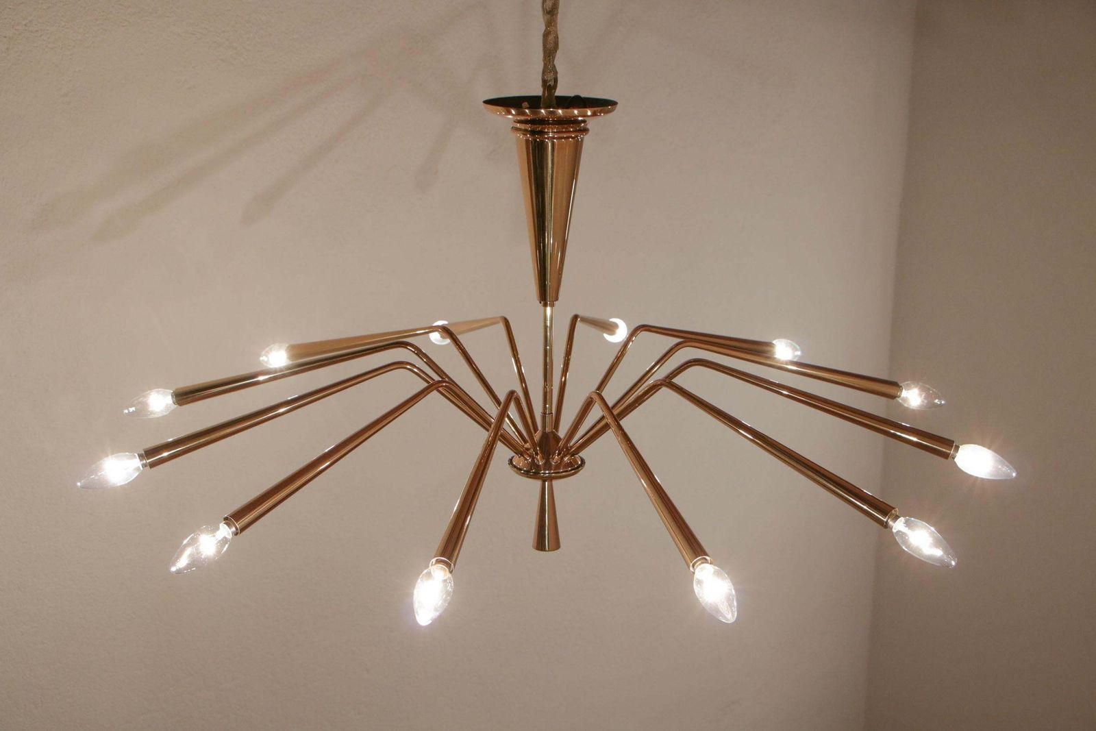 Italian Mid Century Modern Torlasco Chandelier, Model 342, Lumi Milano, 1950s photo 6586.0