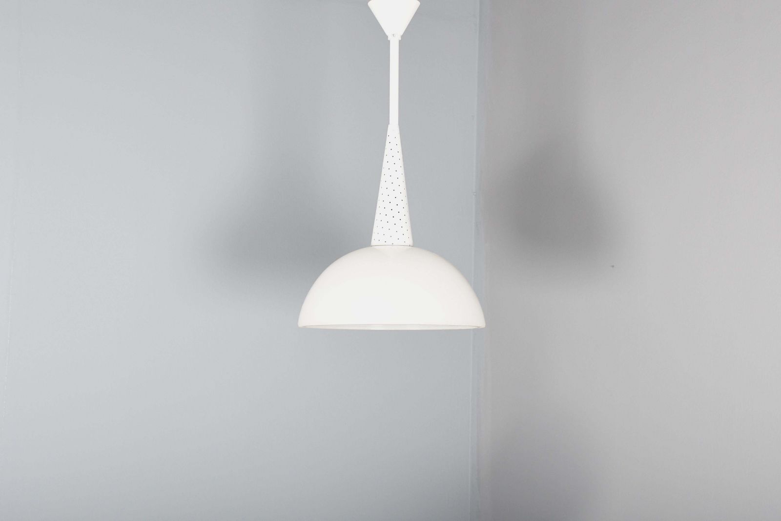 1 Of 12 Perforated Metal And Glass Pendants By Mathieu Matégot, France 1950s photo furniture