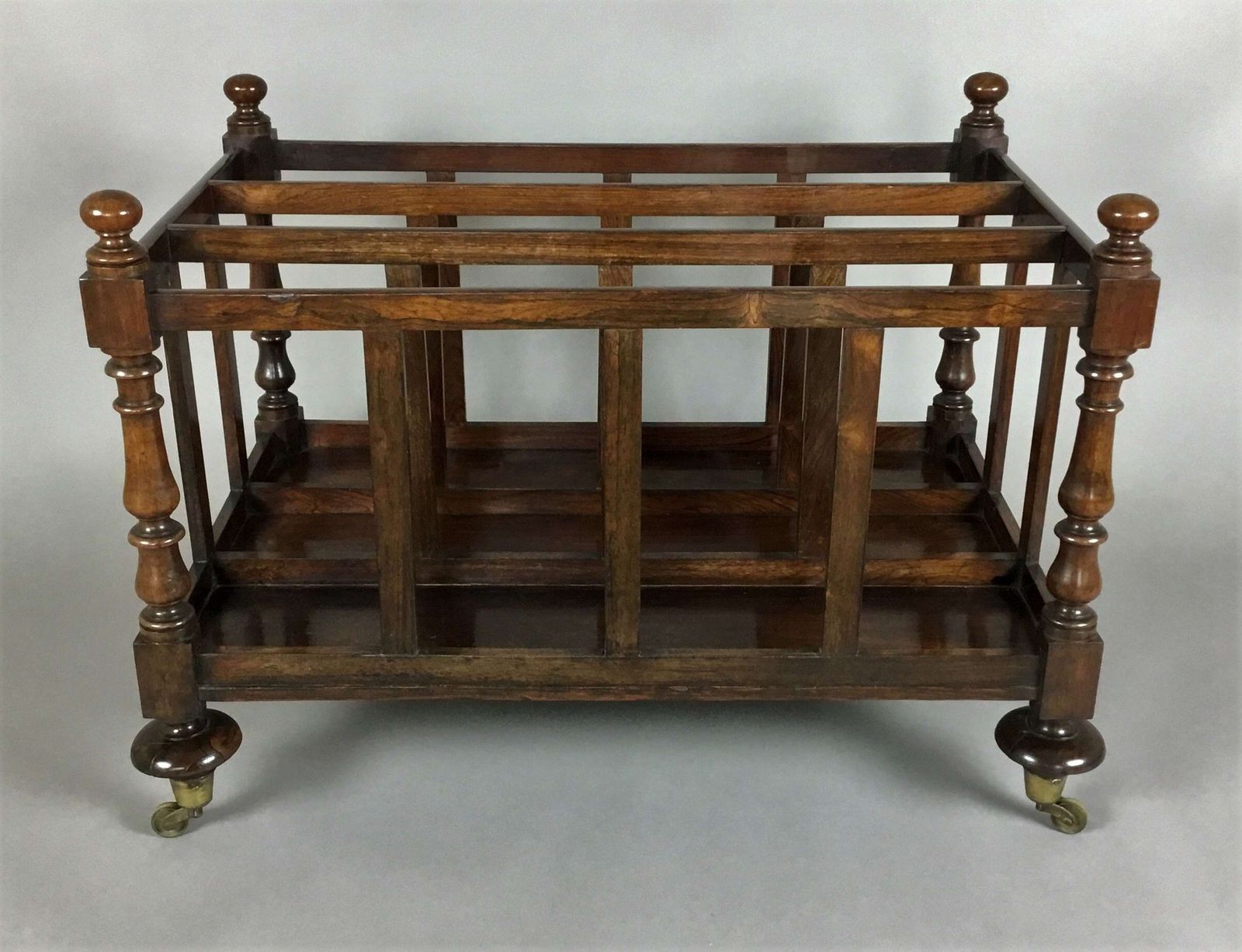 Regency Rosewood Folio Stand / Large Canterbury photo for sale