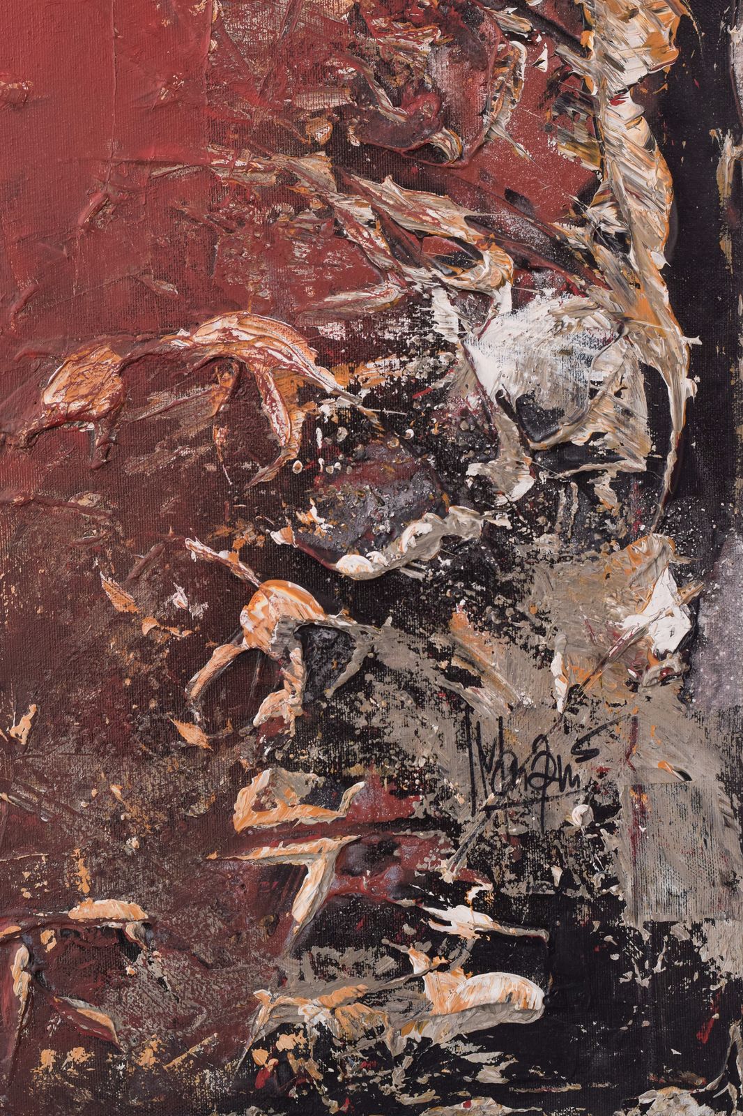 Abstract Schilderij Getiteld 'Scattered Anatomy' photo vintage