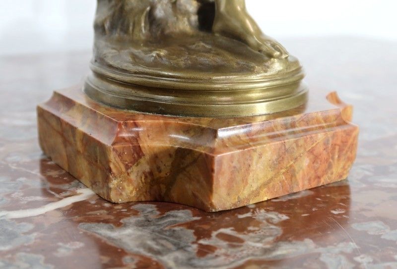 Home Decor Bronze Of A Bather, By A. Carrier Belleuse, Mid 19th Century photo