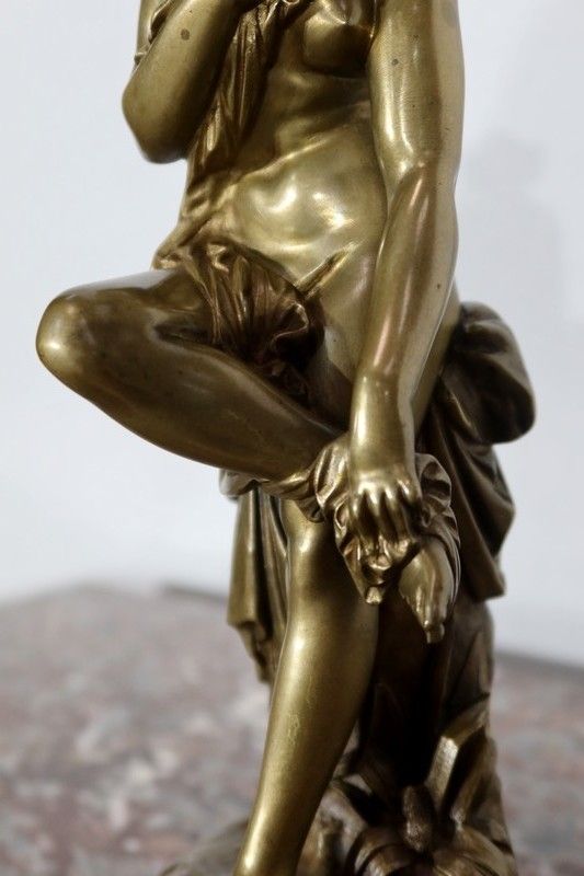 photo vinterior Bronze Of A Bather, By A. Carrier Belleuse, Mid 19th Century