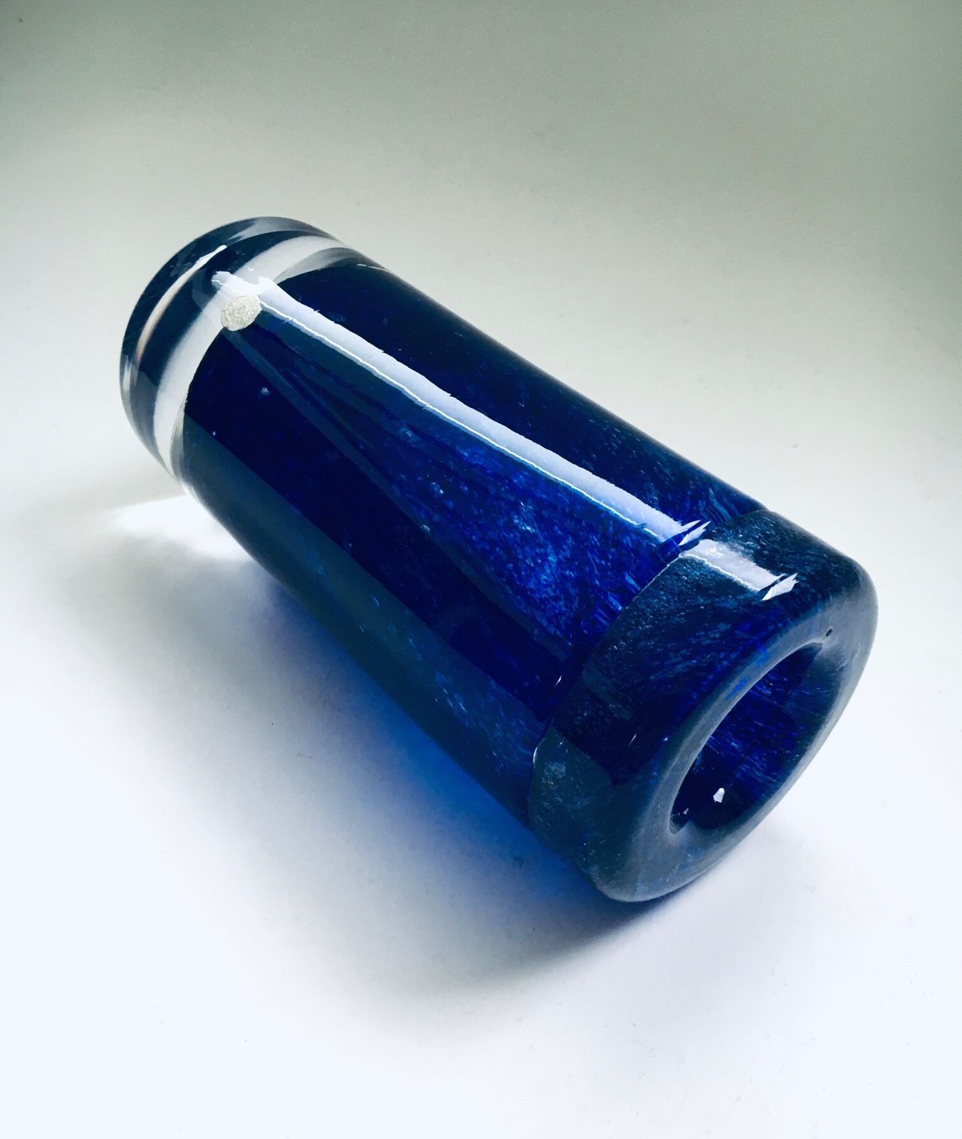 Midcentury Scandinavian Design Art Glass Vase, 1960's Sweden photo buy