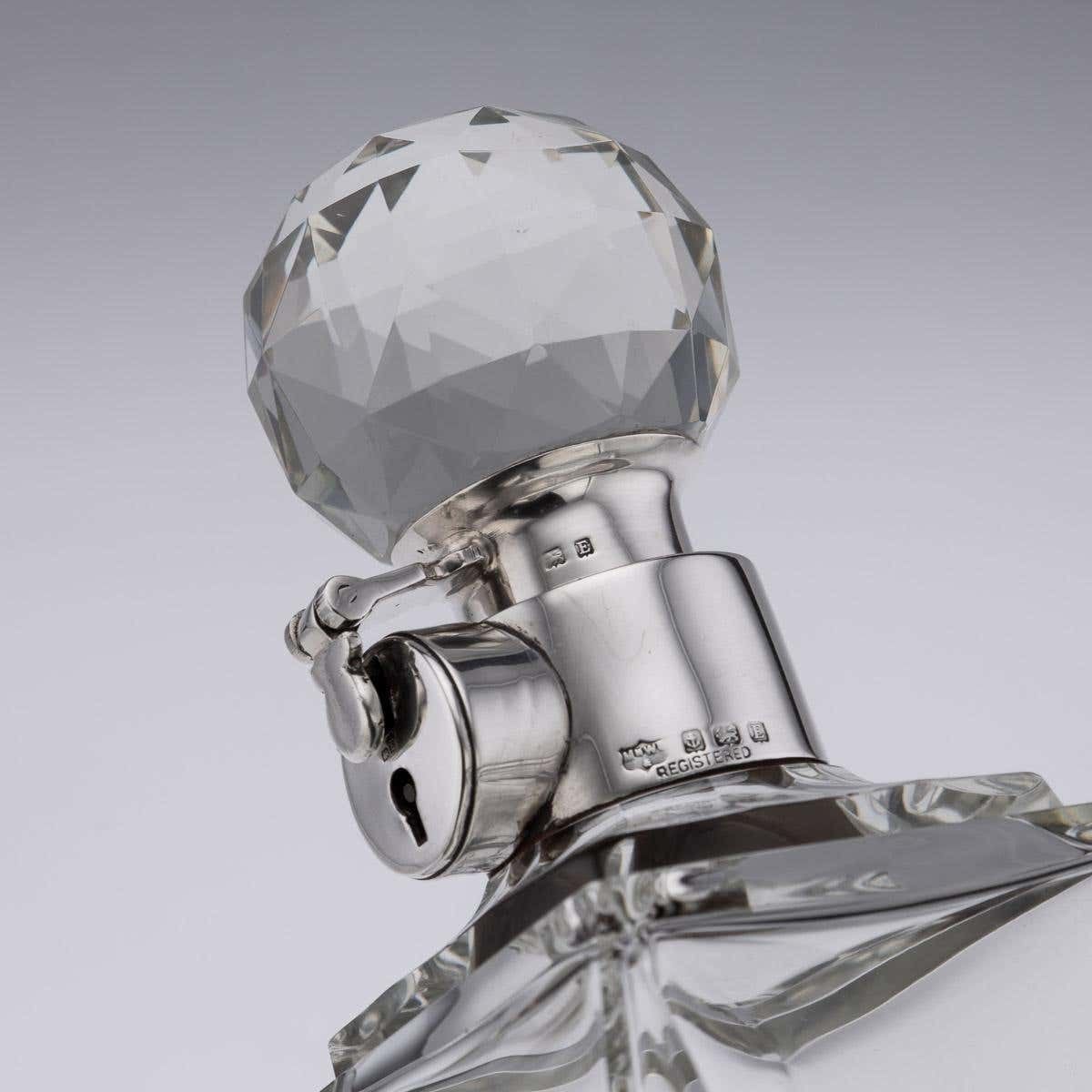 1796.0 20th Century English Solid Silver & Glass Spirit Decanter, Mappin & Webb, C.1929 photo