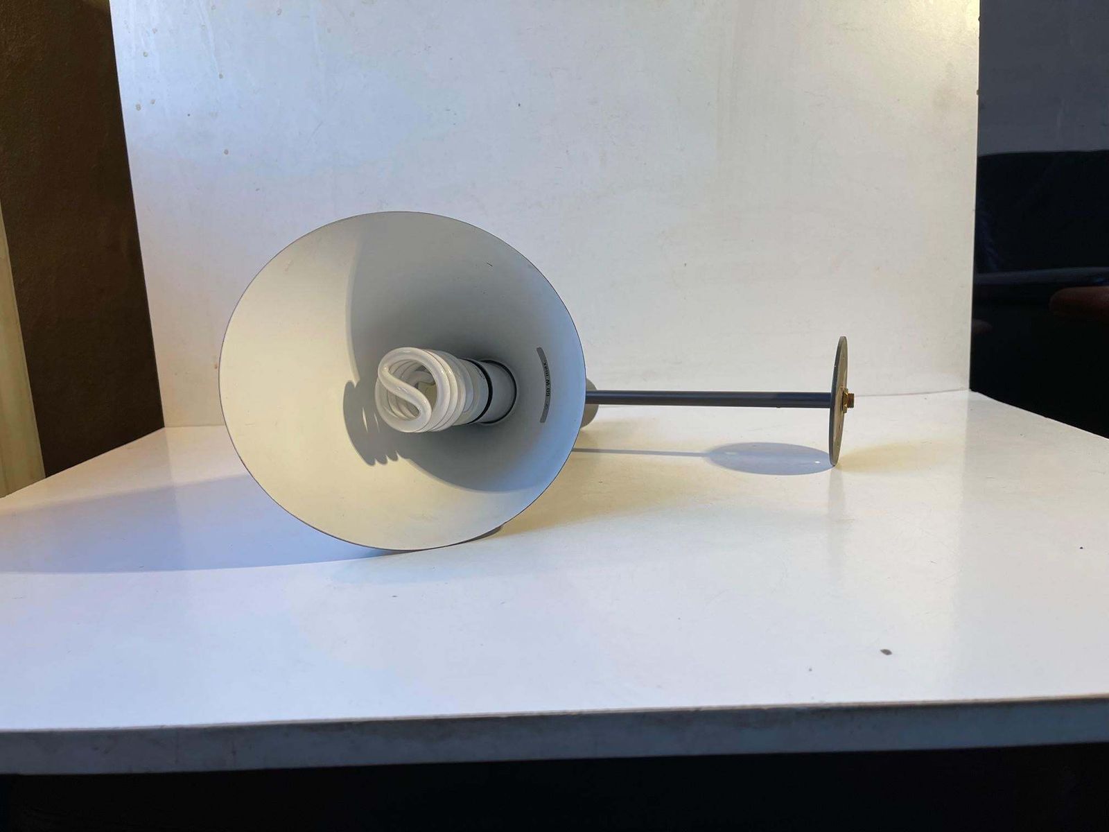 Large Grey Aj Wall Lamp By Arne Jacobsen For Louis Poulsen, 1960s photo 1366.0
