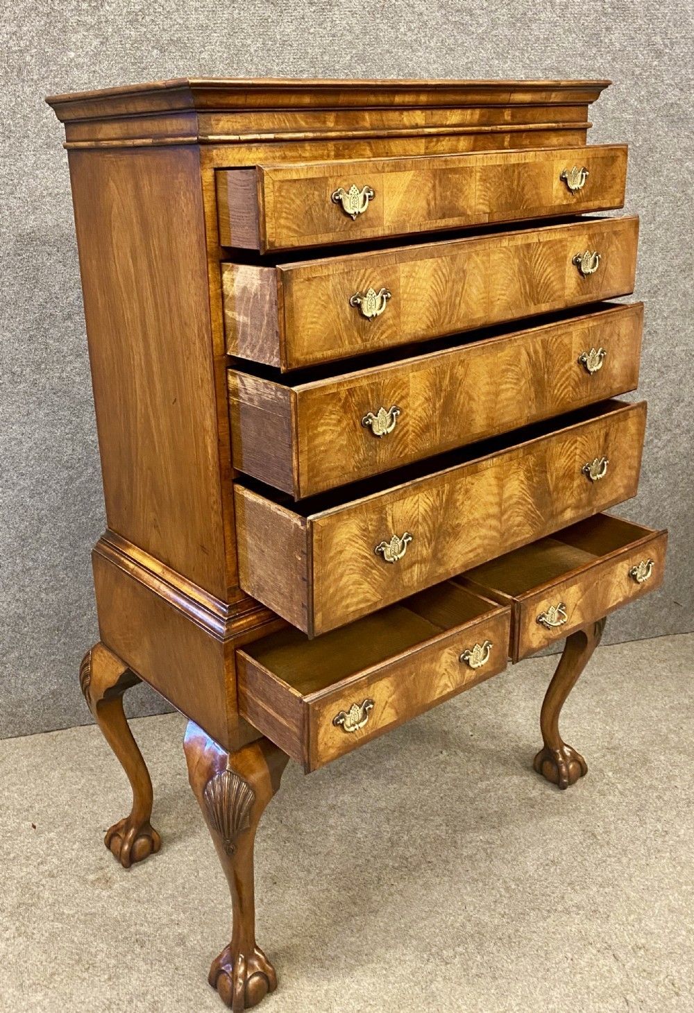 George I Style Walnut Chest Of Drawers On Stand photo furniture