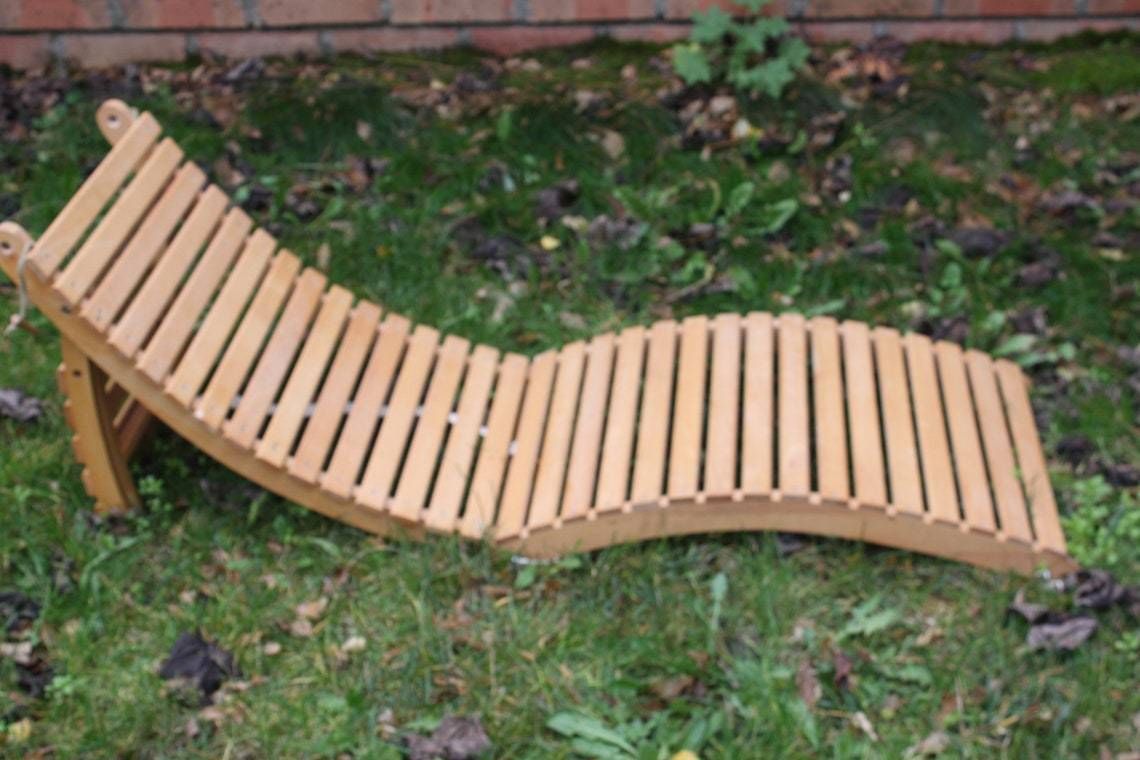 Outdoor Teak Wood Folding Lounge Chair, Compact And Easy To Carry Camping Furniture Beach Lounge Chair