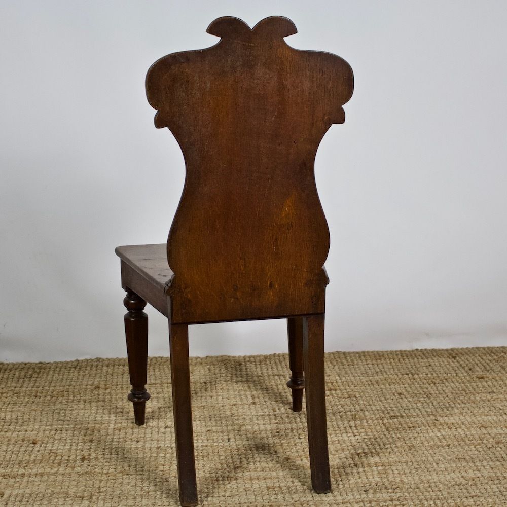 Antique Oak Hall Chair photo vinterior