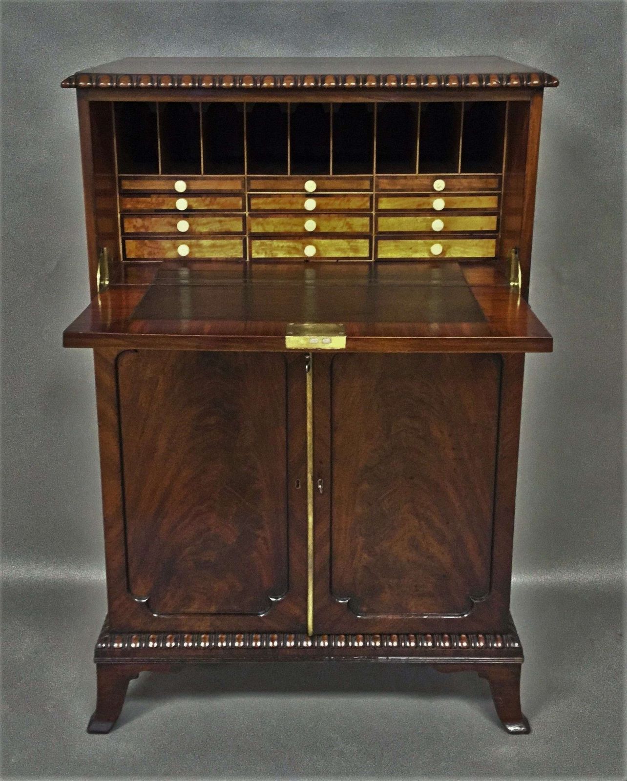 Regency Mahogany Secretaire Cabinet Of Small Proportions photo furniture