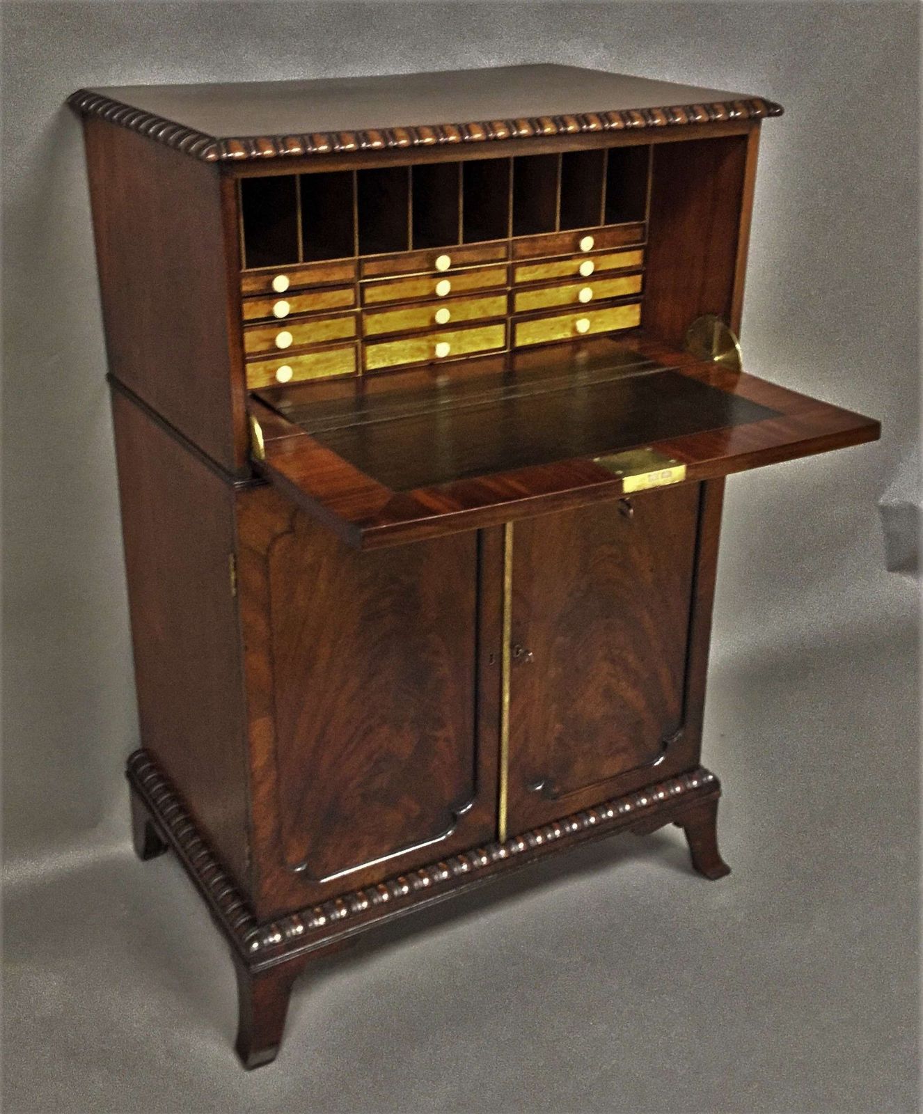 Furniture Regency Mahogany Secretaire Cabinet Of Small Proportions photo