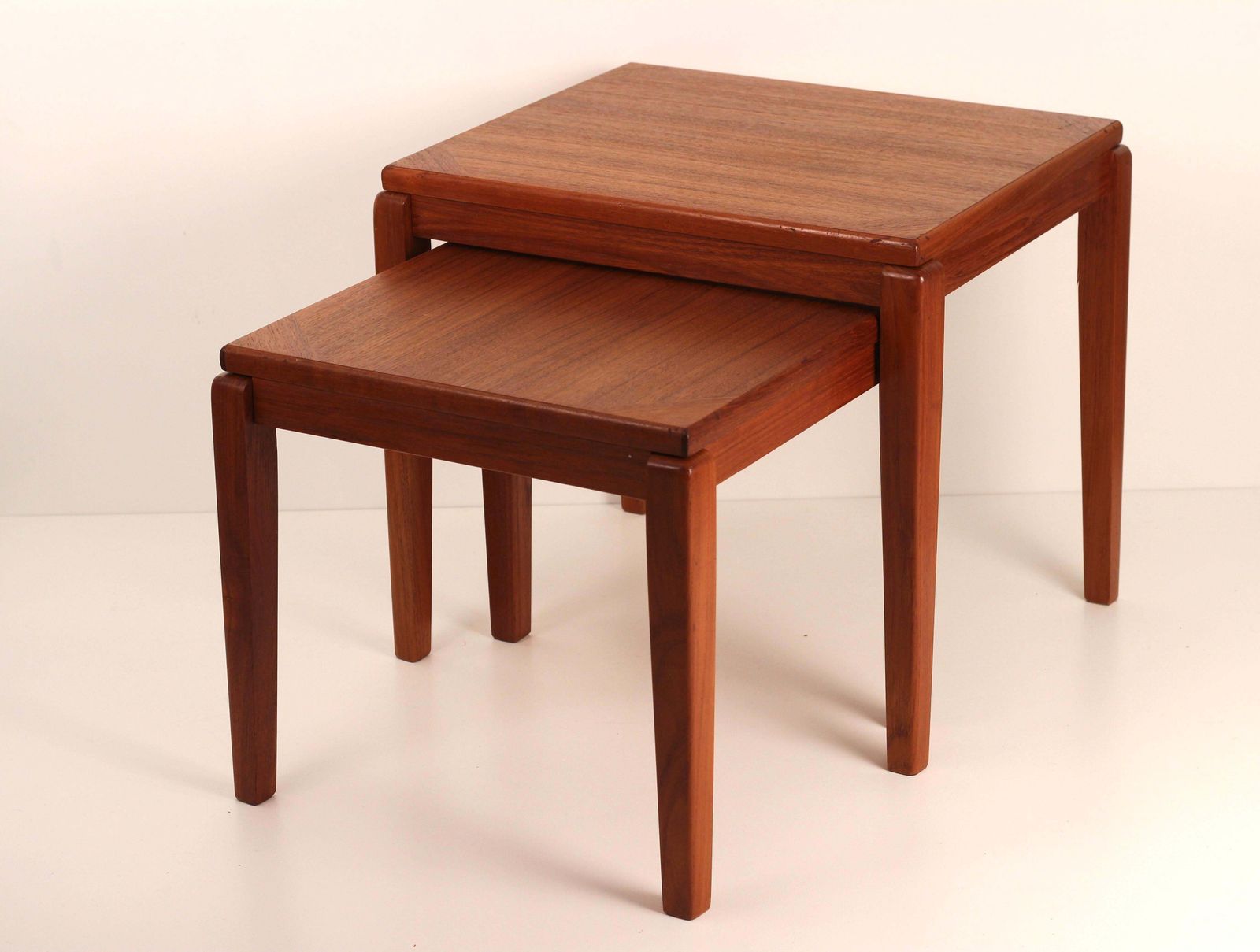 Scandinavian Modern Danish Teak Nest Of 3 Tables By Mobelfabrikken Toften 1960’s photo Furniture