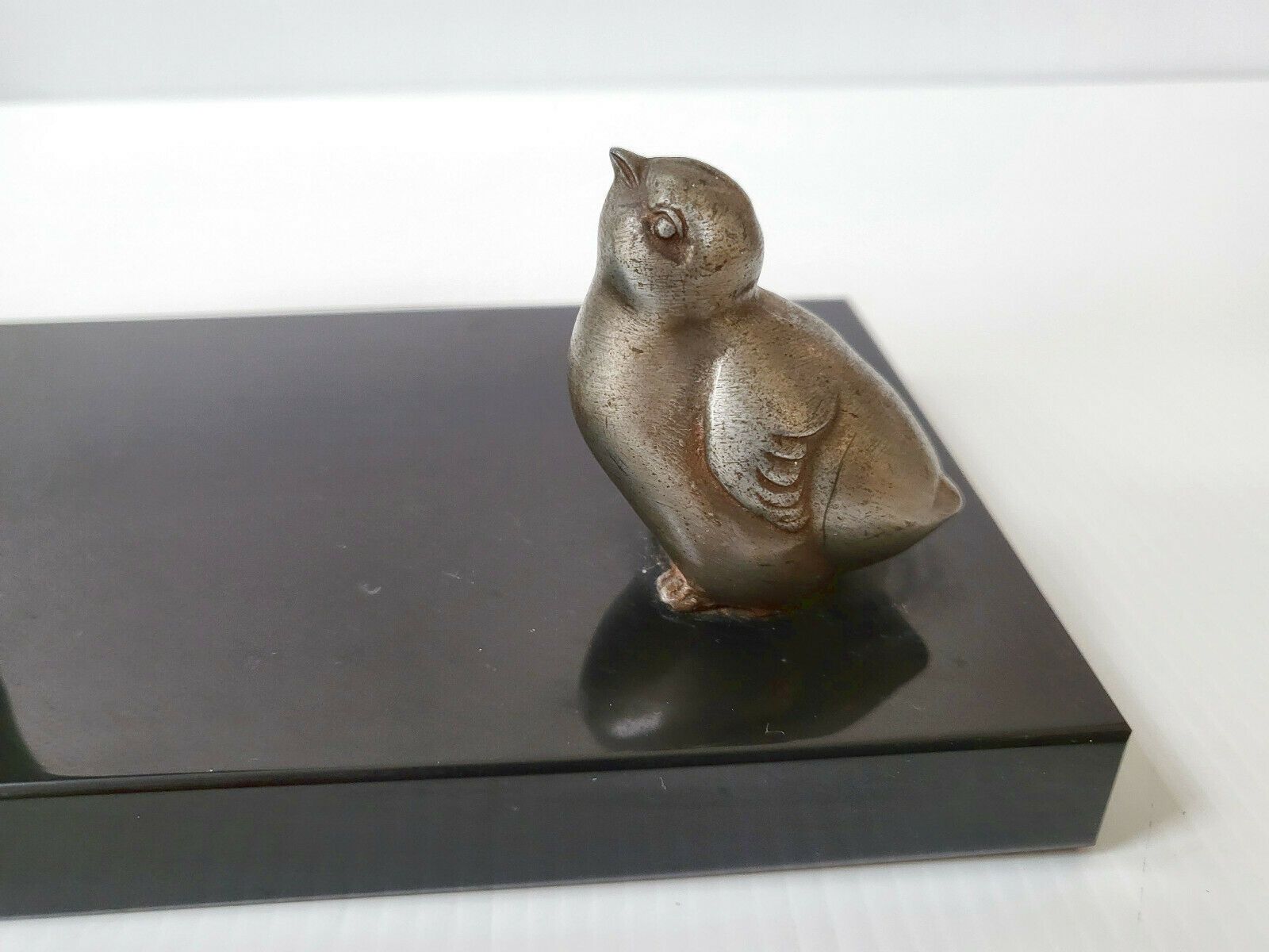 Lamb & Bird 1930 Art Deco Metal & Marble 30s Animal Bronze 1930s photo Art