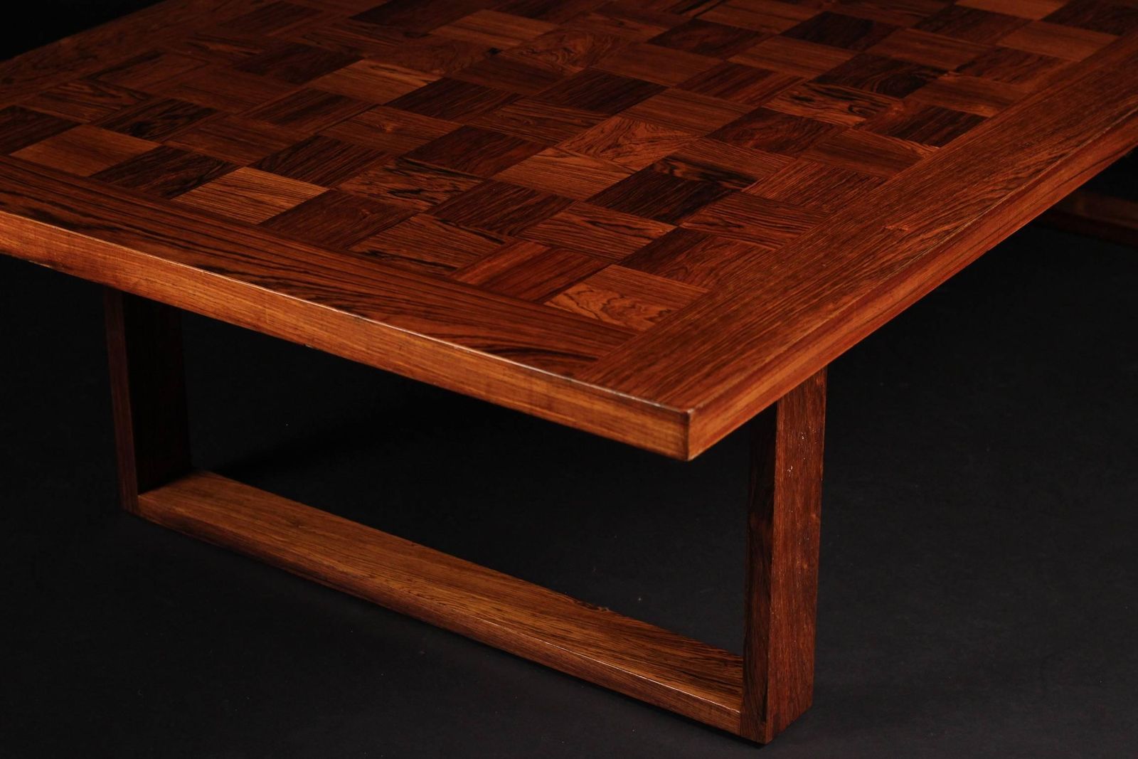 Scandinavian Modern Square Rosewood Coffee Or Cocktail Table By Poul Cadovius photo vinterior