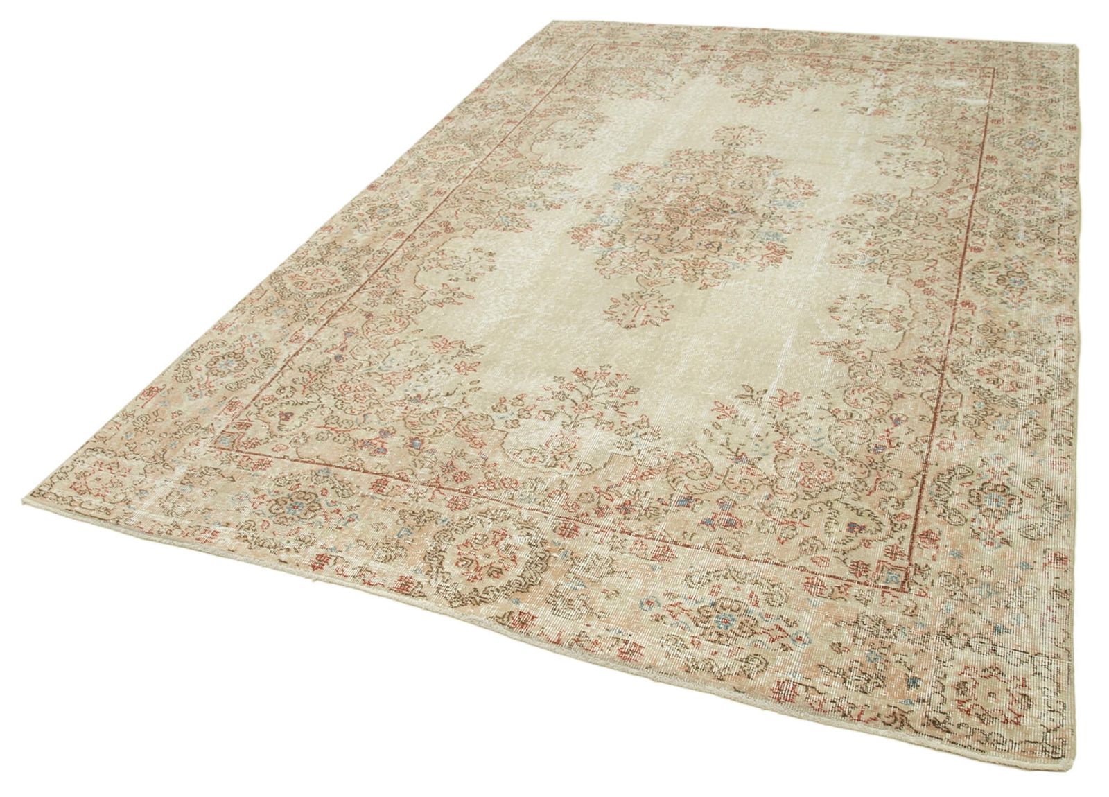 Turkish Handmade 1980s 189 Cm X 291 Cm Beige Vintage Are Rug photo for sale