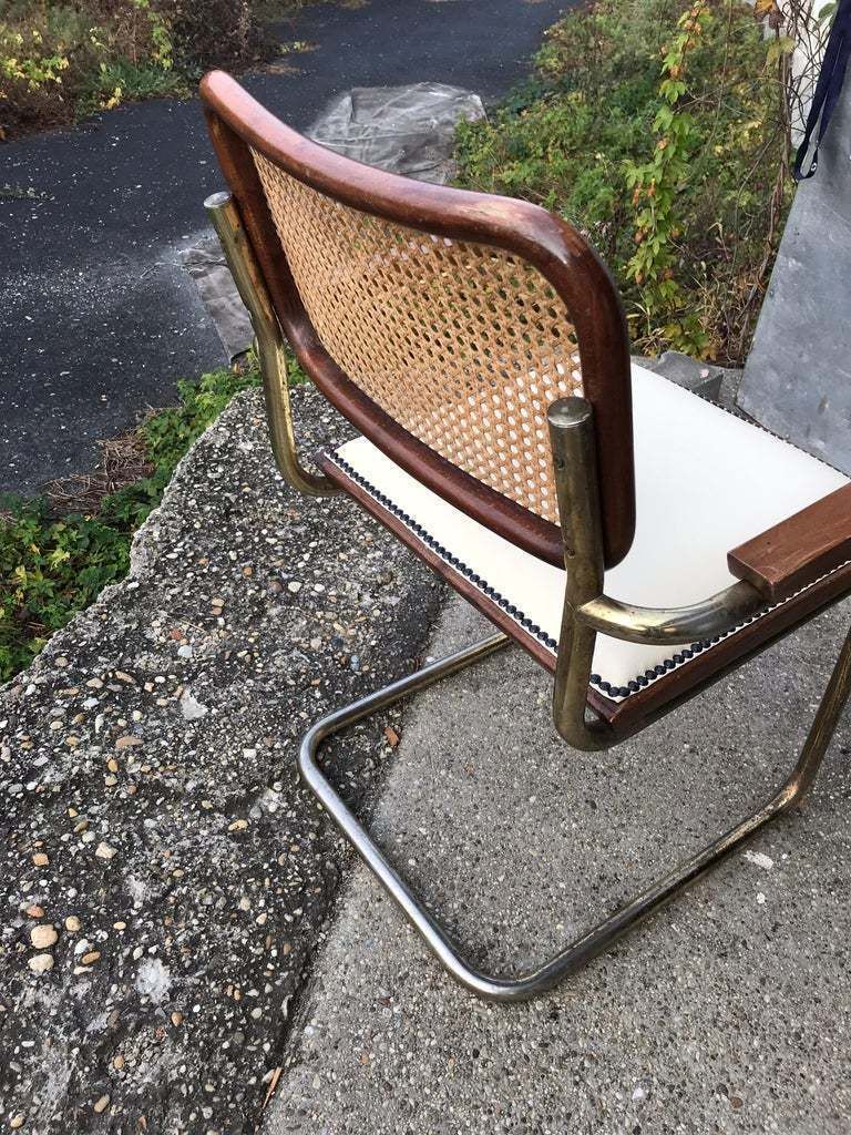 Mid Century Modern Upholstered Cesca Chair Of Marcel Breuer, Italy, 1970 photo for sale