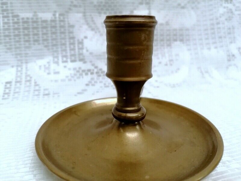 Antique Brass Candle Stick Holder With Finger Loop photo furniture