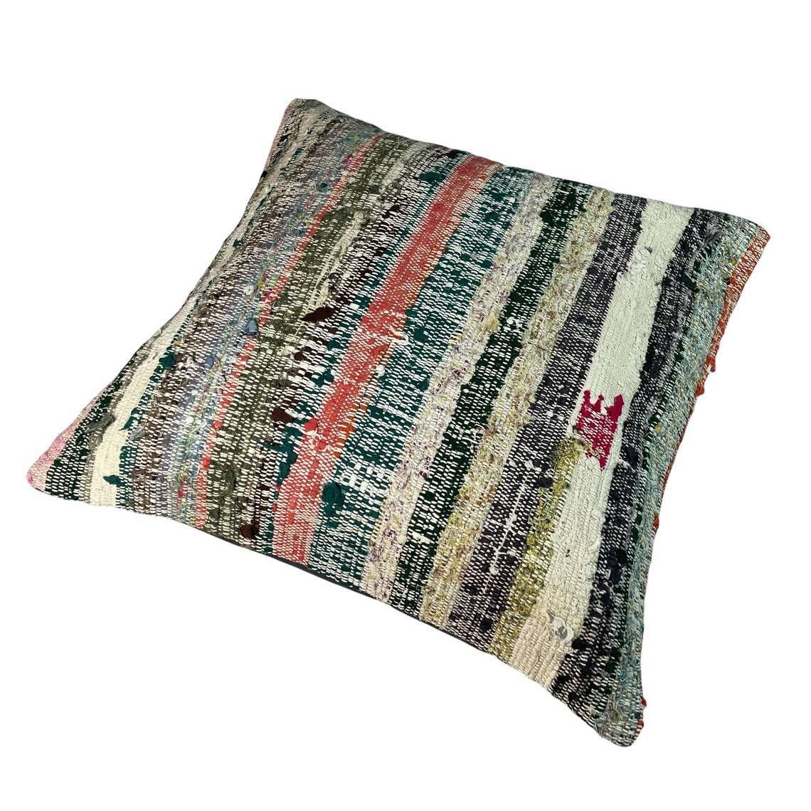 Kilim Pillow 60 X 60 Cm Tapis Kelim Kilim Pillow Cover ,Vintage Meditation Bench Kelim Teppich Boho Kilim Cushion Kilim Sofa Turkish Pillow photo furniture