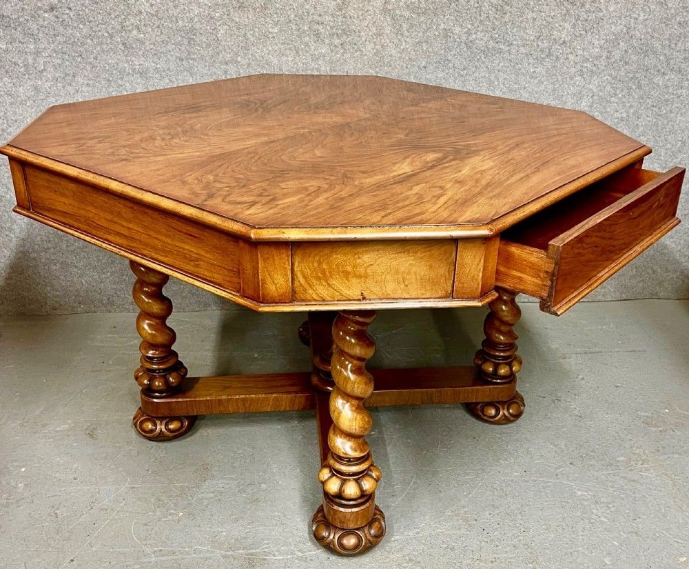 Victorian Library Drum Table, 1800s photo 1408.0