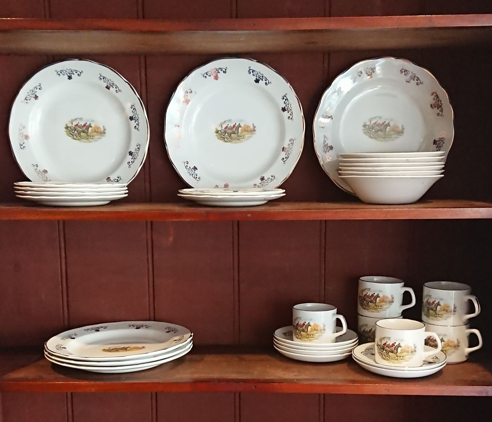 Vintage Breakfast Dining Set Six Place Settings