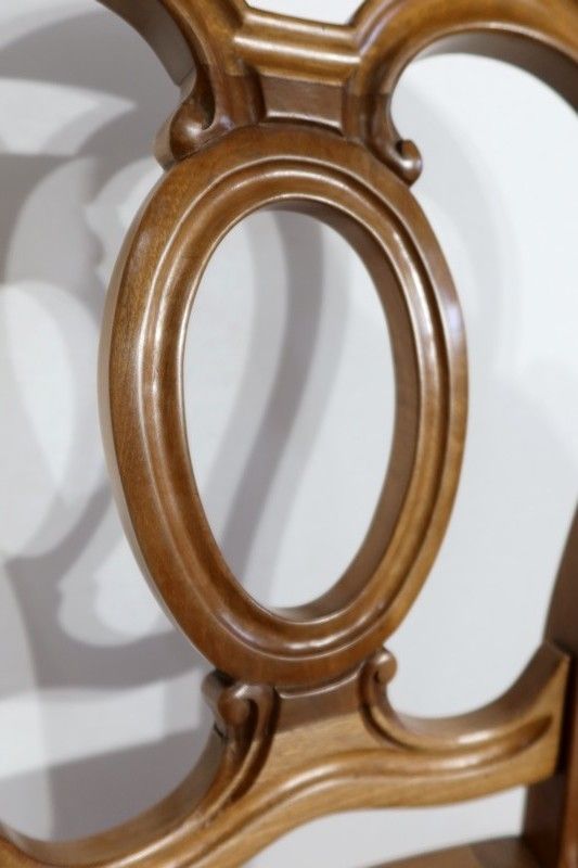 photo for sale Set Of 5 Solid Walnut Chairs In The Louis XV Style, Napoleon III Period   Mid 19th Century