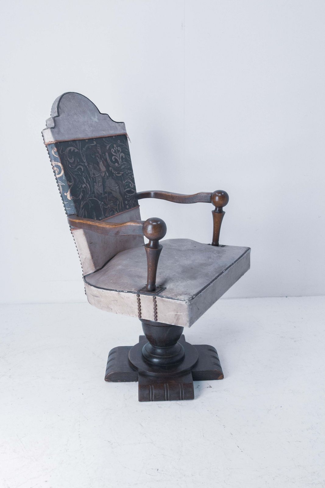 Spanish Mid Century Swivel Armchair Desk Chair Circa 1940 photo furniture