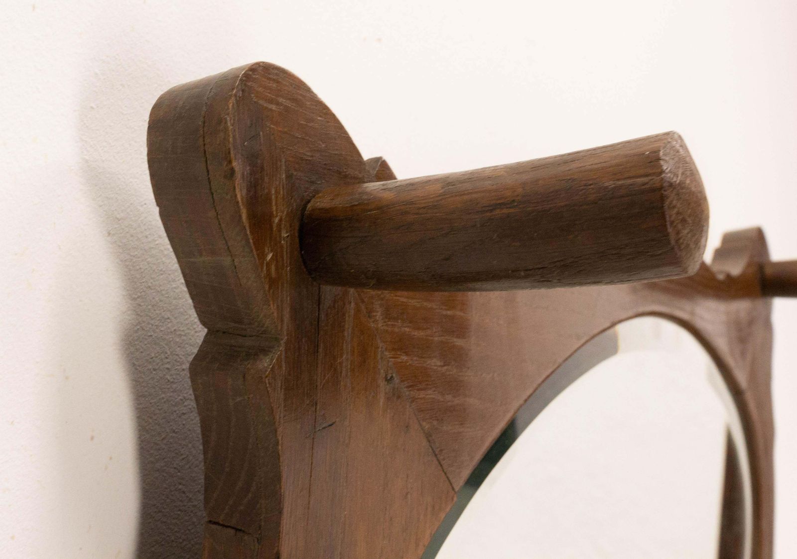 Entry Coat Rack Porte Manteau Oval Beveled Mirror French, Early 20th Century photo 506.6