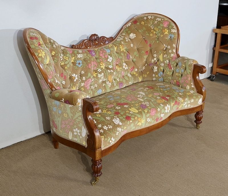 Small Cherry Wood Wing Sofa, Restoration Period, Early 19th Century photo furniture