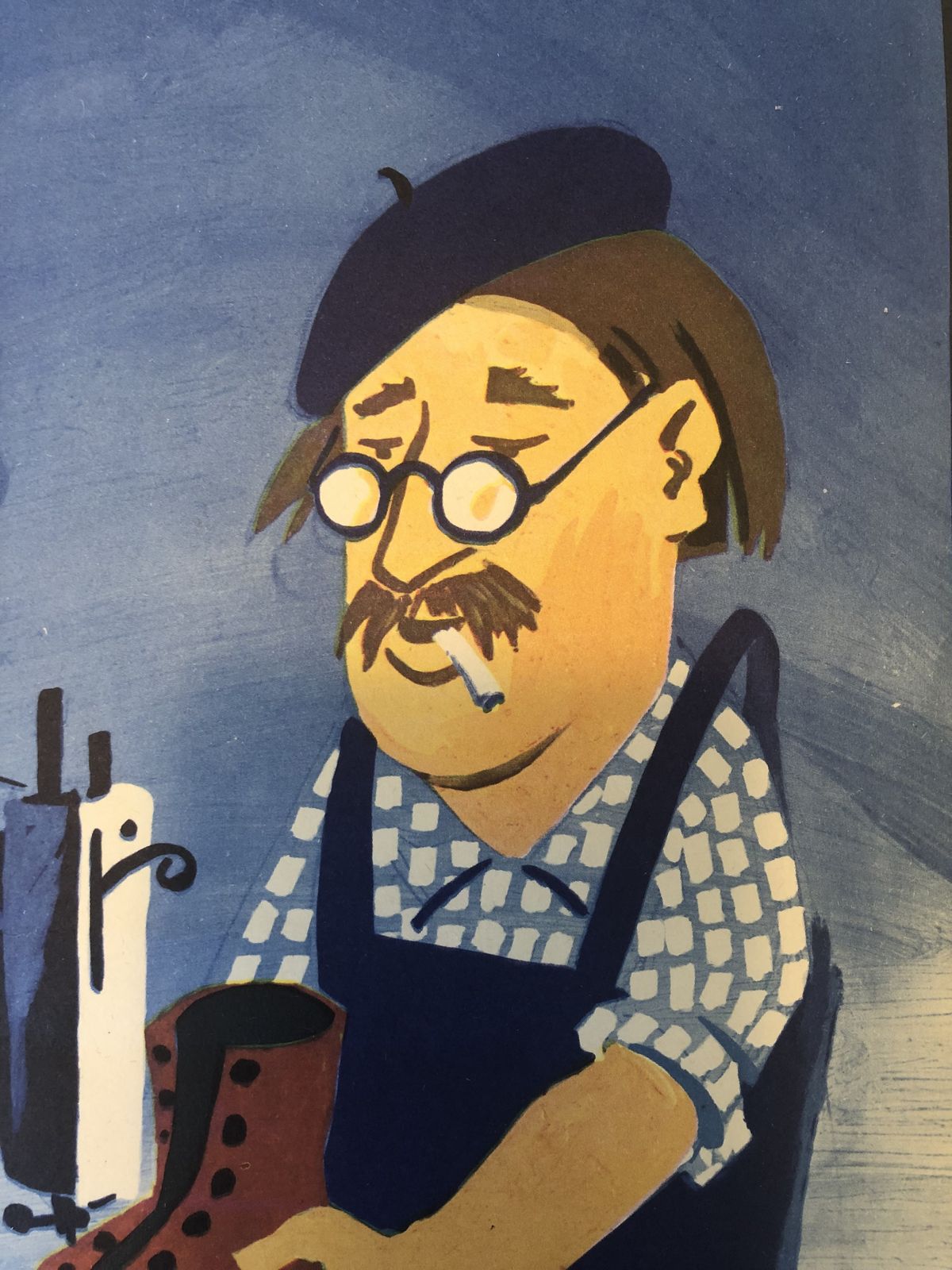 Russian Propaganda Poster Original 1985 Famous Artistgreat Blue Colour And Subject photo furniture