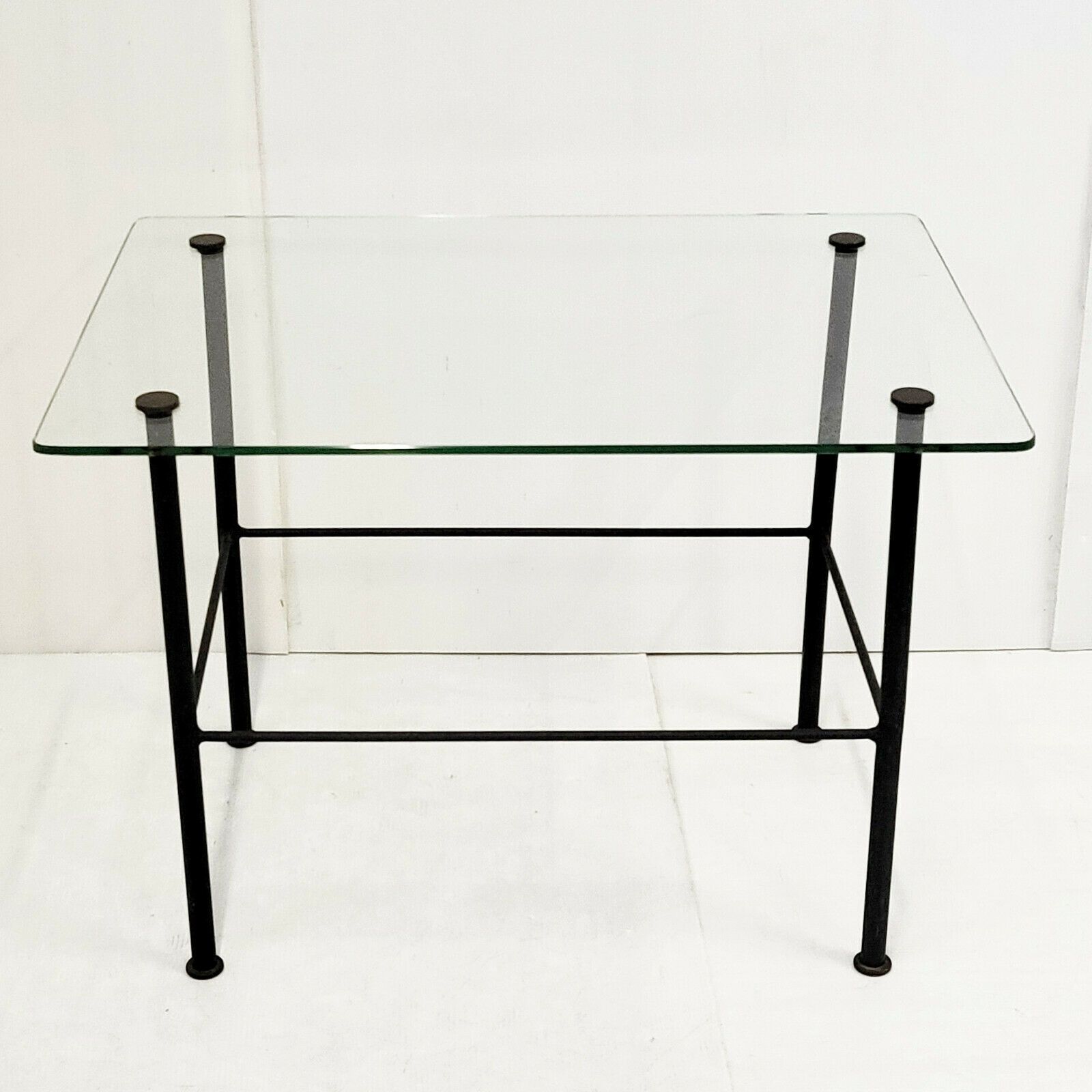 Side Table Coffee Table Vintage 1950 Steel & Glass 50s 1950s Rockabilly photo furniture