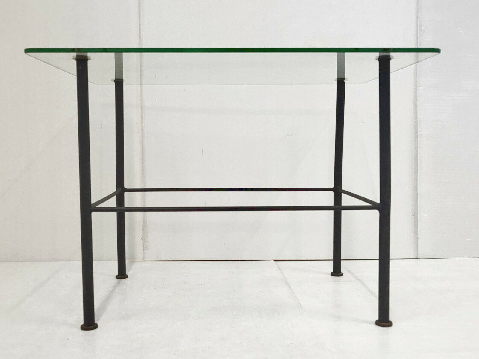 Side Table Coffee Table Vintage 1950 Steel & Glass 50s 1950s Rockabilly photo for sale