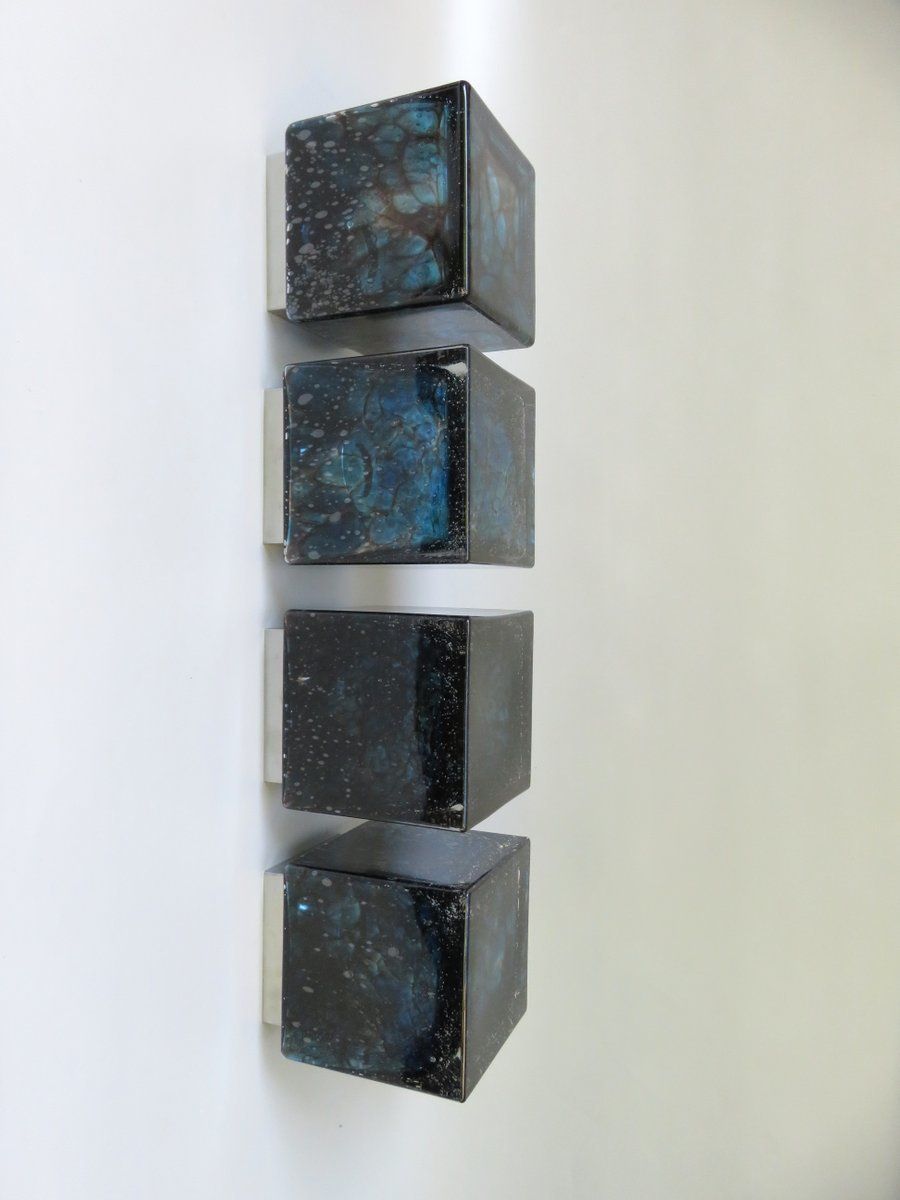 Blue Murano Glass Ceiling Lights From Limburg, 1960s, Set Of 4 photo for sale