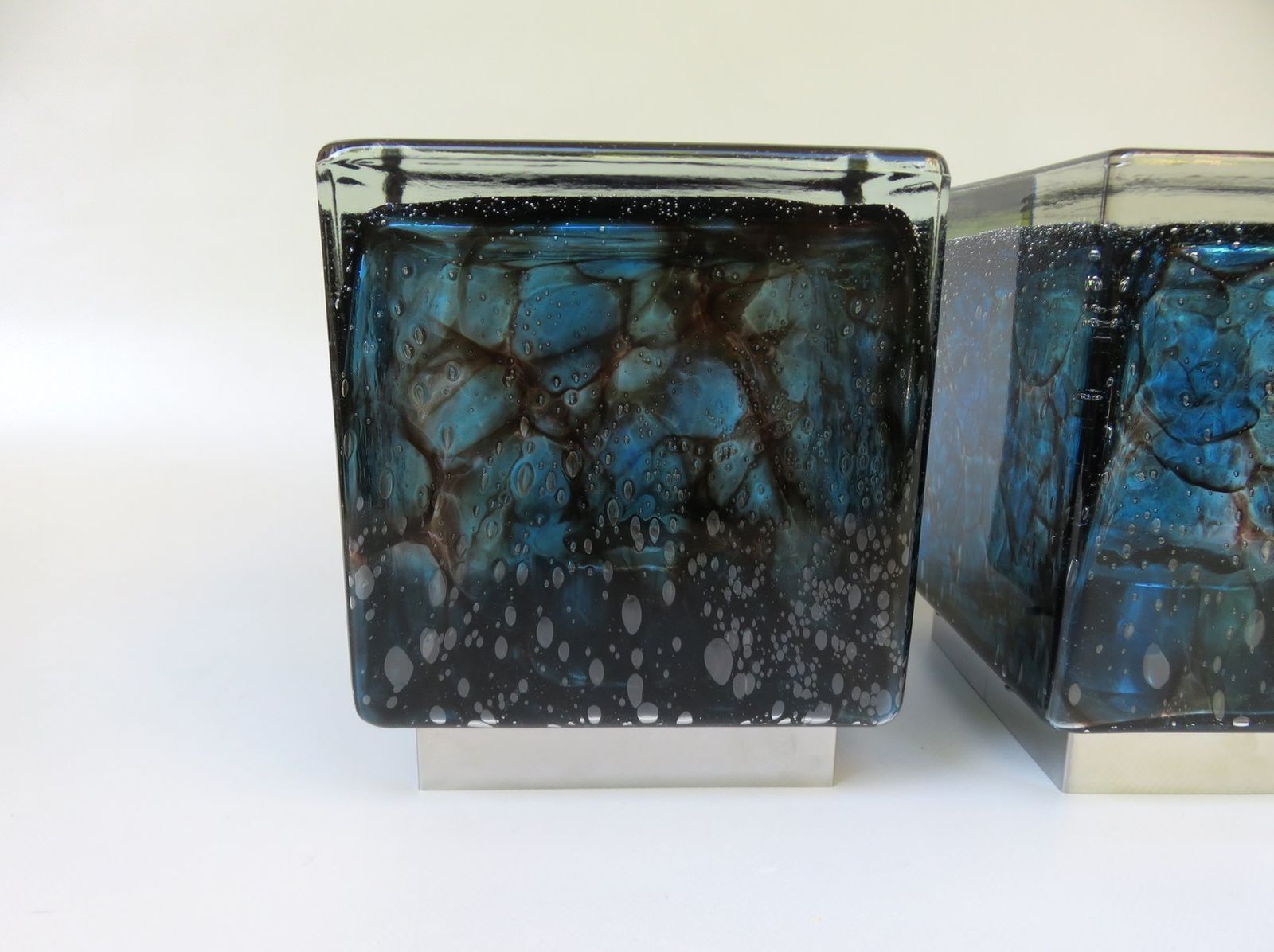 5335.45 Blue Murano Glass Ceiling Lights From Limburg, 1960s, Set Of 4 photo