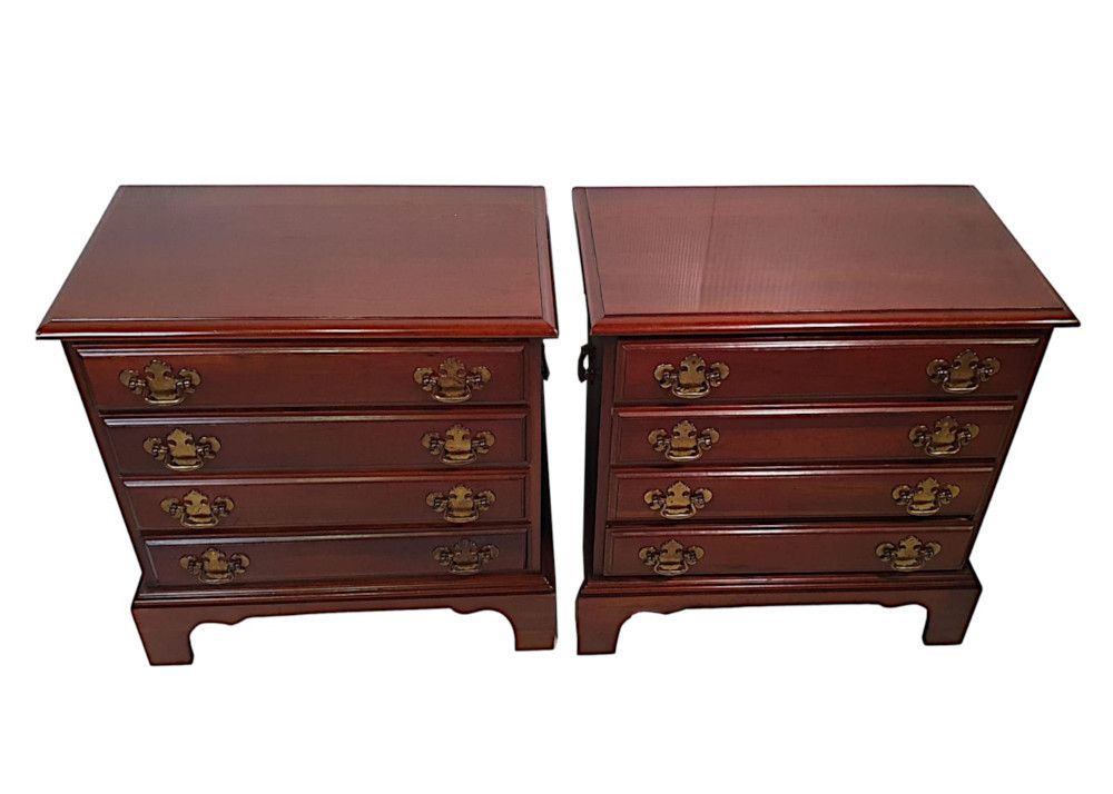 A Gorgeous Pair Of 20th Century Bedside Chests In The Georgian Manner photo furniture