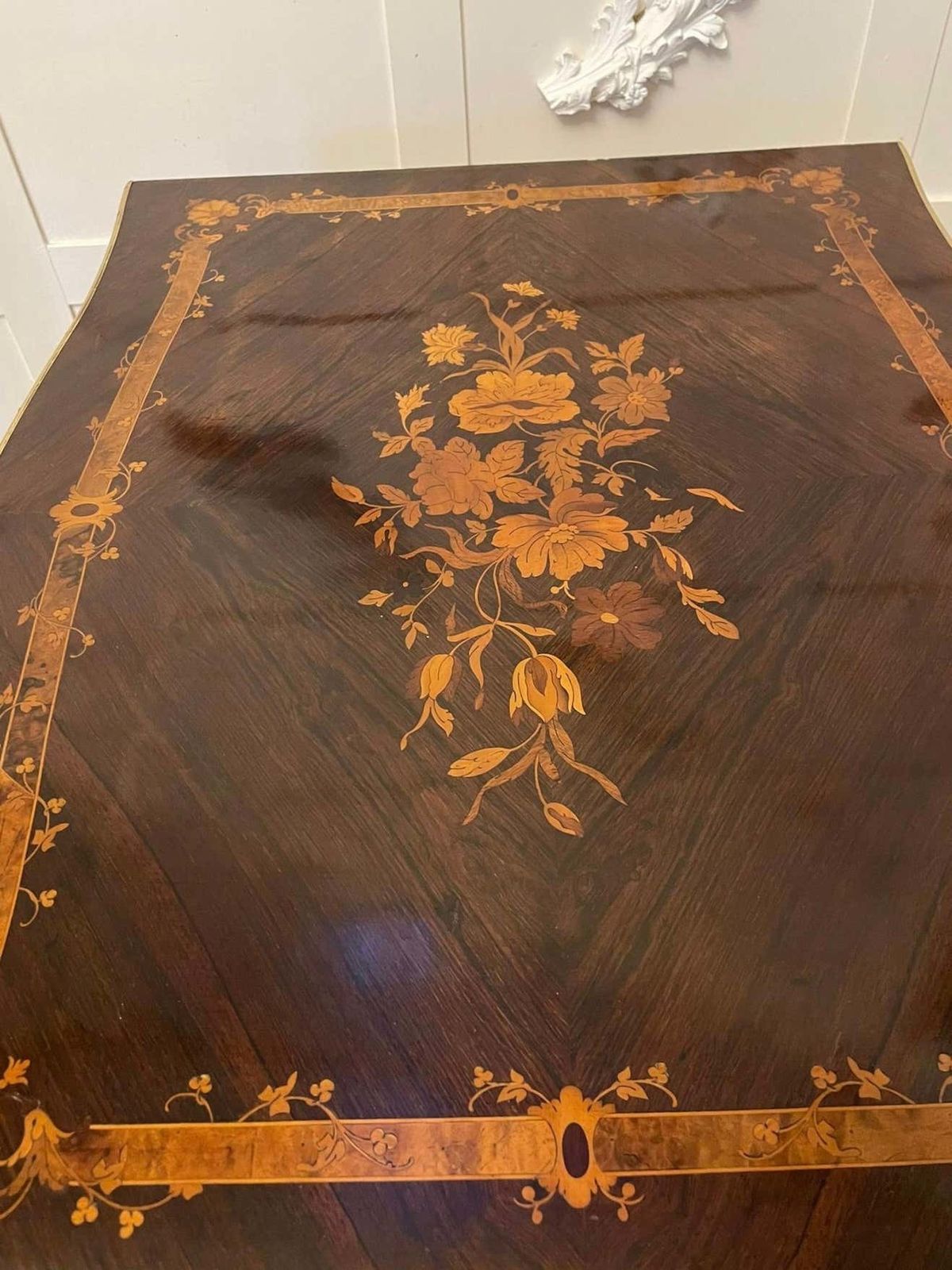 Antique Louis XV Quality French Rosewood Marquetry Inlaid Centre Table photo furniture