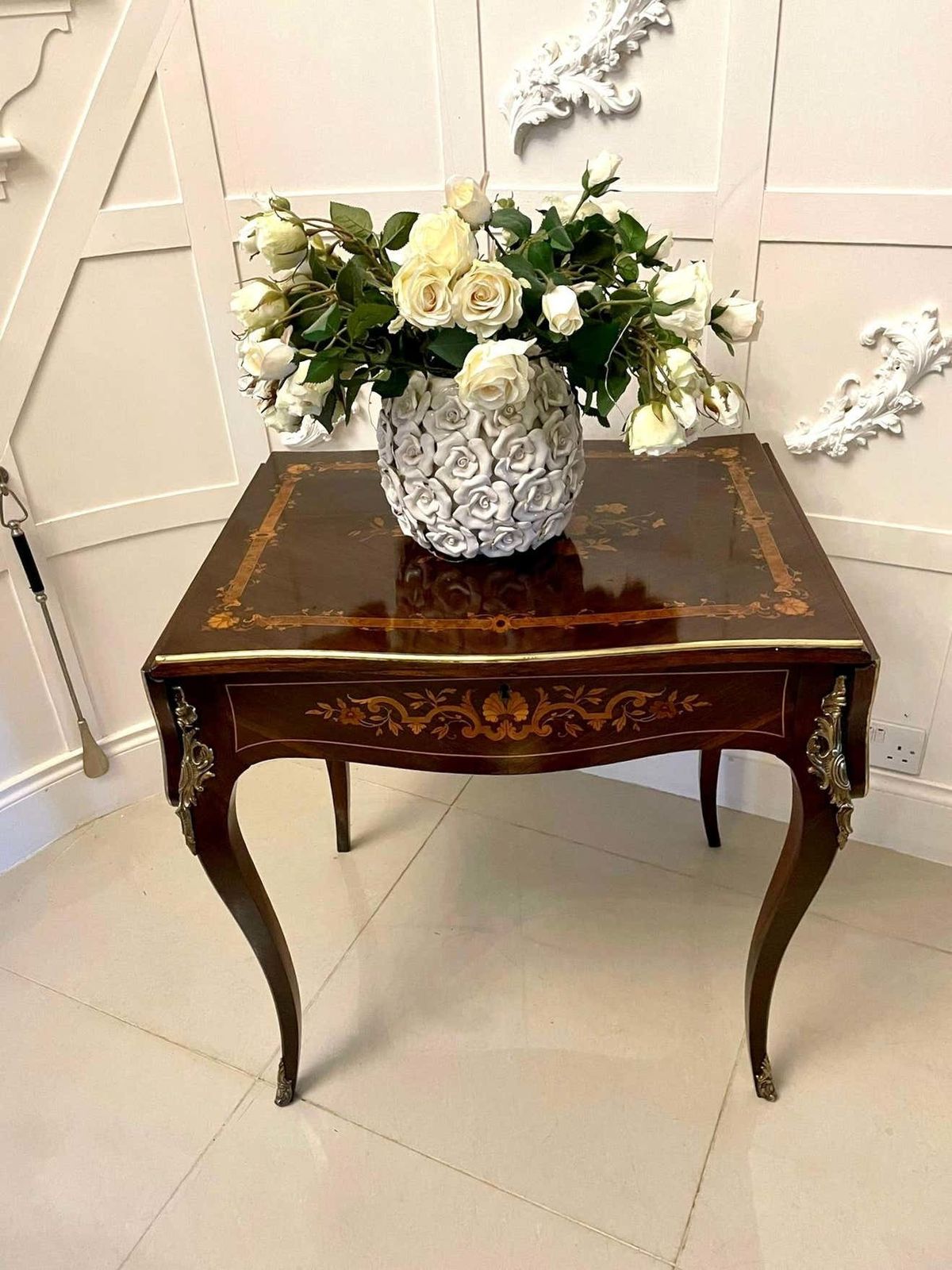 Antique Louis XV Quality French Rosewood Marquetry Inlaid Centre Table photo for sale
