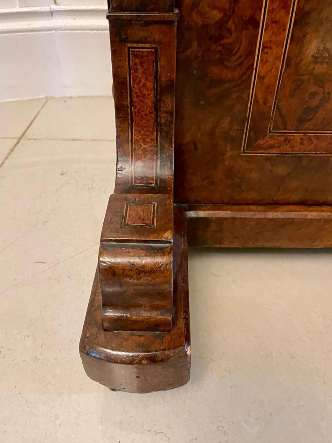 2125.0 Antique Victorian Quality Burr Walnut Inlaid Freestanding Davenport photo
