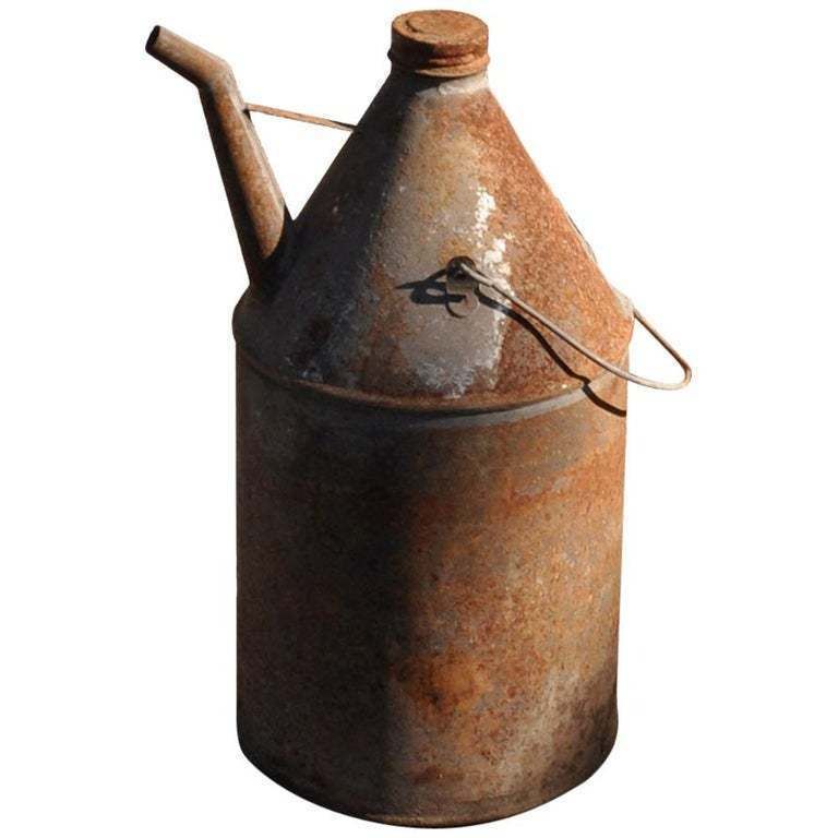 Vintage Metal Oil Can From Hungary