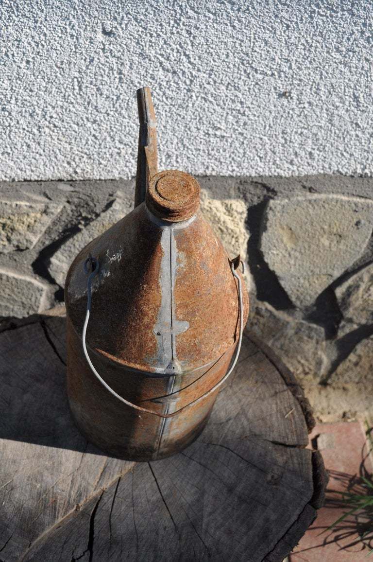 Vintage Metal Oil Can From Hungary photo 219.0