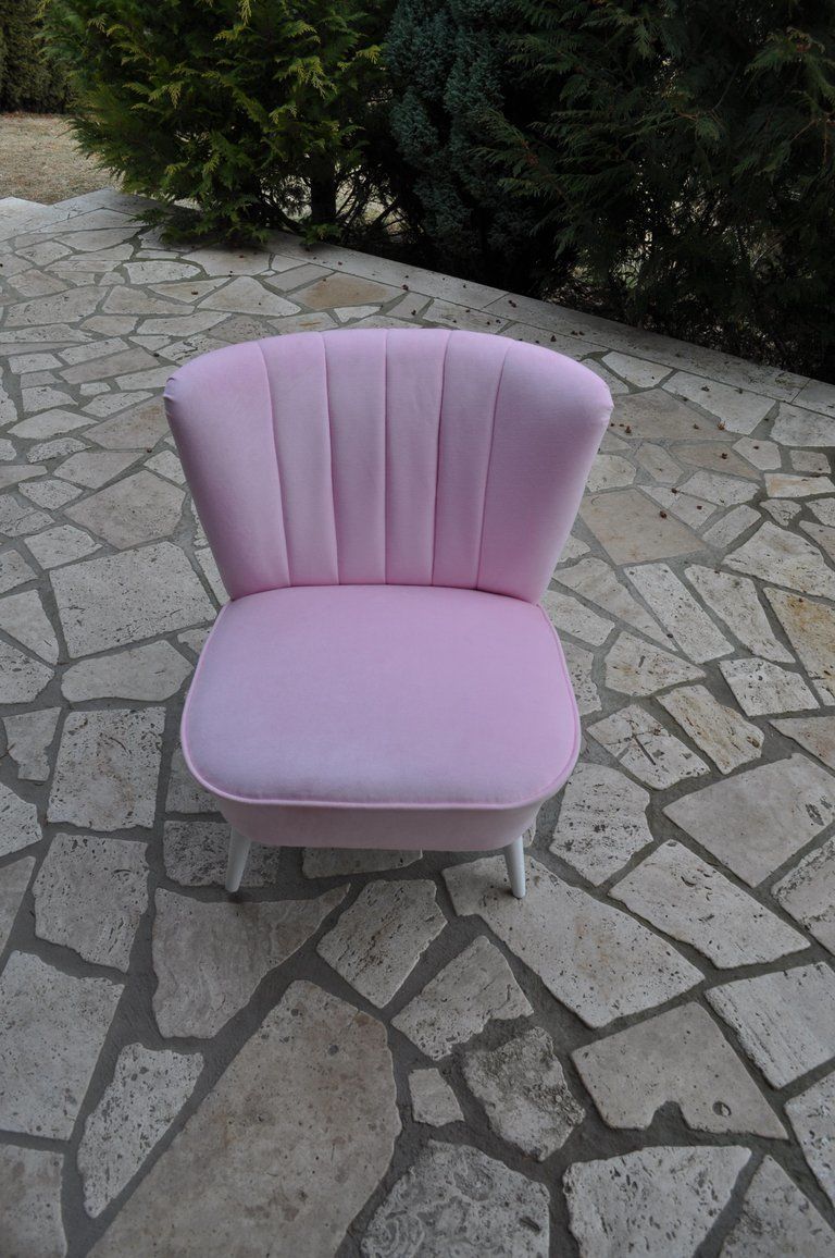 Midcentury 1950s 1960s Original Red Cocktail Chair Armchair photo furniture