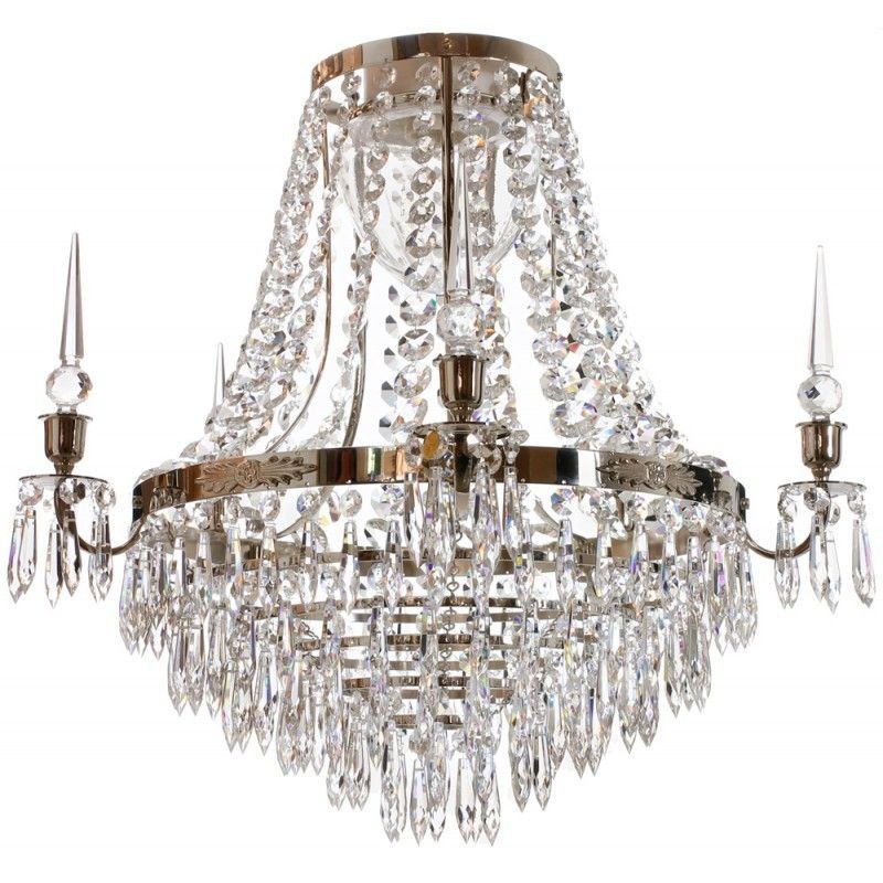 Large Nickel Bathroom Chandelier Ip44