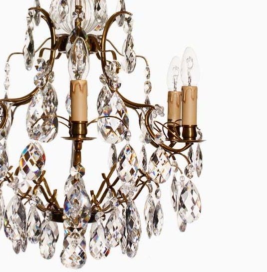 Crystal Chandelier With Electric Candle Lights: 6 Arms photo furniture