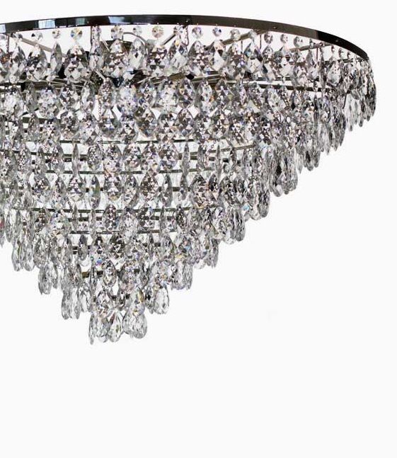 Contemporary Style Nickle And Crystal Chandelier (47") photo furniture