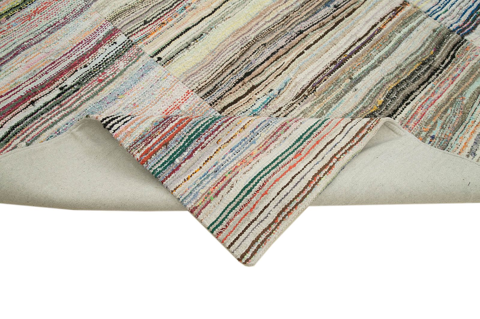 Turks handgemaakt ca. jaren 1960 290 cm x 343 cm veelkleurig tribaal patchwork kilim photo vinterior